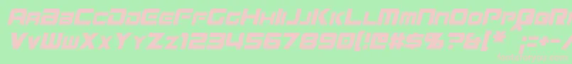 Шрифт MissionGtRCondensedItalic – розовые шрифты на зелёном фоне
