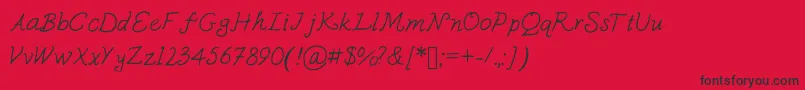 Susquehanna-Schriftart – Schwarze Schriften auf rotem Hintergrund