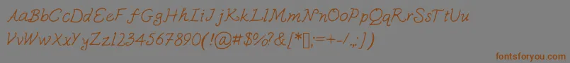 Susquehanna-Schriftart – Braune Schriften auf grauem Hintergrund