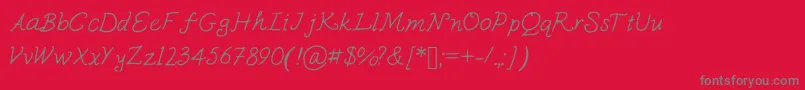 Susquehanna-Schriftart – Graue Schriften auf rotem Hintergrund