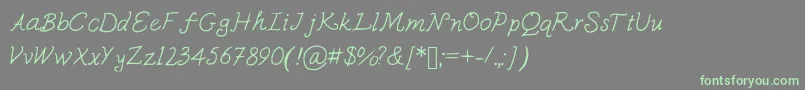 Susquehanna Font – Green Fonts on Gray Background