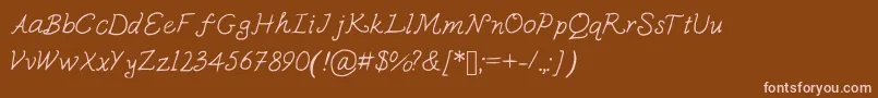 Susquehanna Font – Pink Fonts on Brown Background
