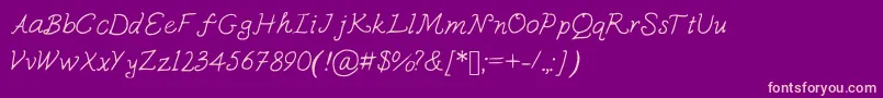 Susquehanna Font – Pink Fonts on Purple Background