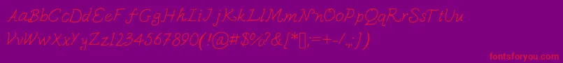 Susquehanna Font – Red Fonts on Purple Background