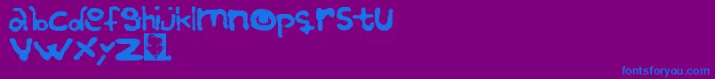 ReBuried Font – Blue Fonts on Purple Background