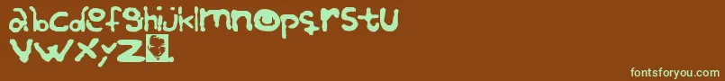 ReBuried-fontti – vihreät fontit ruskealla taustalla