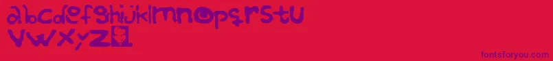ReBuried Font – Purple Fonts on Red Background