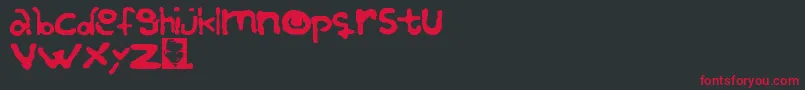 ReBuried Font – Red Fonts on Black Background