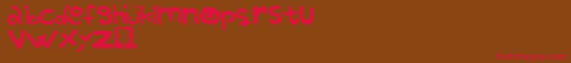 ReBuried Font – Red Fonts on Brown Background