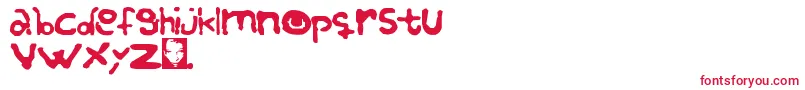 フォントReBuried – 白い背景に赤い文字