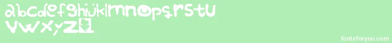 ReBuried Font – White Fonts on Green Background