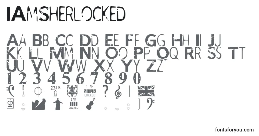 A fonte IAmSherlocked – alfabeto, números, caracteres especiais