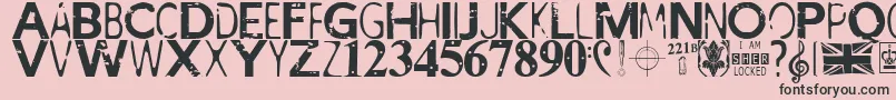 IAmSherlocked Font – Black Fonts on Pink Background