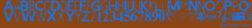 IAmSherlocked Font – Blue Fonts on Brown Background