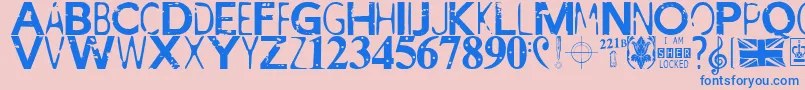 IAmSherlocked Font – Blue Fonts on Pink Background