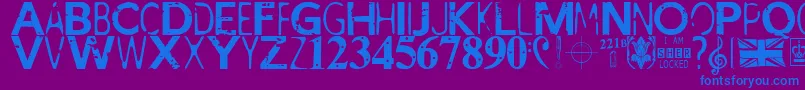 IAmSherlocked Font – Blue Fonts on Purple Background