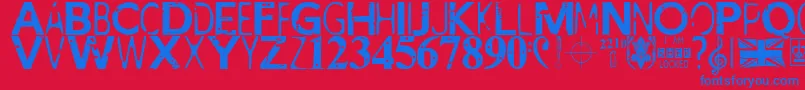 IAmSherlocked Font – Blue Fonts on Red Background
