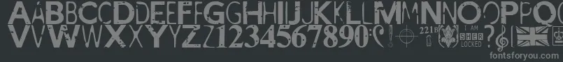 IAmSherlocked Font – Gray Fonts on Black Background