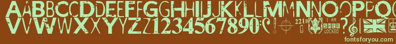 IAmSherlocked Font – Green Fonts on Brown Background