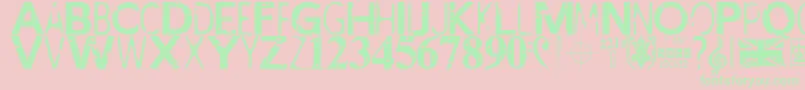 IAmSherlocked Font – Green Fonts on Pink Background