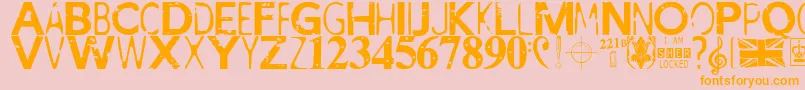 IAmSherlocked Font – Orange Fonts on Pink Background