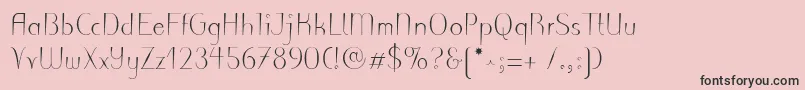 PuritasLtLight Font – Black Fonts on Pink Background
