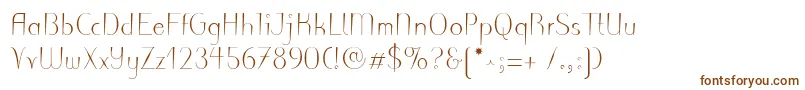 PuritasLtLight Font – Brown Fonts on White Background