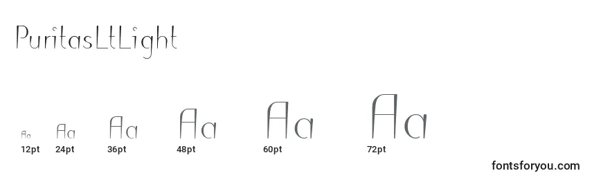 PuritasLtLight Font Sizes