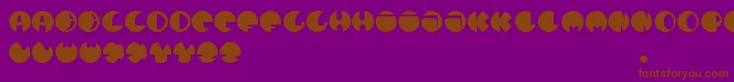 DheBalon-fontti – ruskeat fontit violetilla taustalla