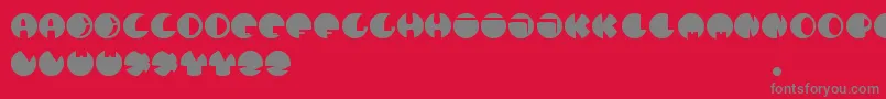 フォントDheBalon – 赤い背景に灰色の文字