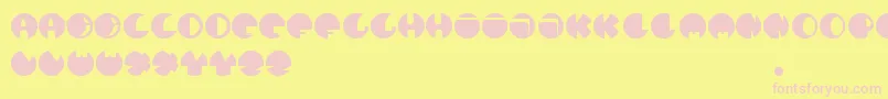 Czcionka DheBalon – różowe czcionki na żółtym tle