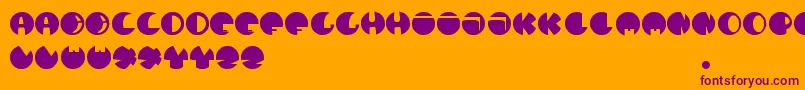 DheBalon Font – Purple Fonts on Orange Background