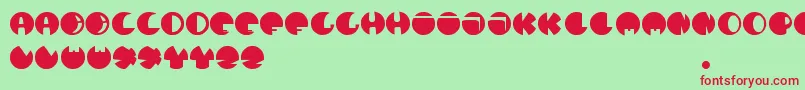 DheBalon Font – Red Fonts on Green Background