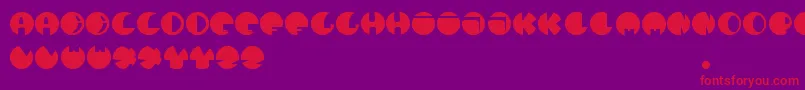 DheBalon Font – Red Fonts on Purple Background