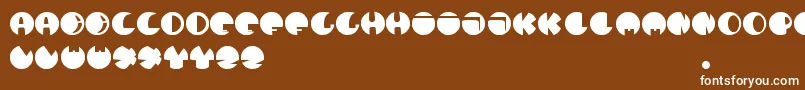 Więcej informacji o czcionce DheBalon Czcionka DheBalon – białe czcionki na brązowym tle