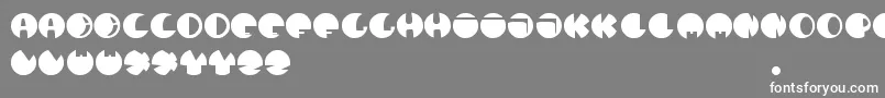フォントDheBalon – 灰色の背景に白い文字