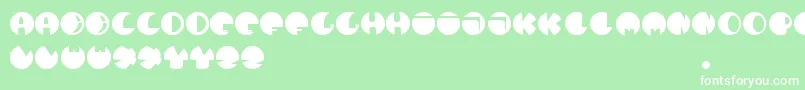 DheBalon Font – White Fonts on Green Background