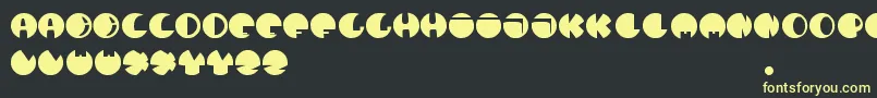 DheBalon-Schriftart – Gelbe Schriften auf schwarzem Hintergrund
