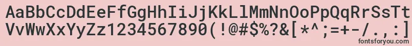 RobotomonoMedium Font – Black Fonts on Pink Background