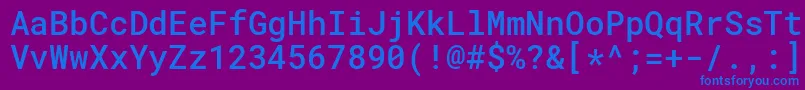 RobotomonoMedium Font – Blue Fonts on Purple Background