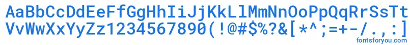 RobotomonoMedium Font – Blue Fonts on White Background
