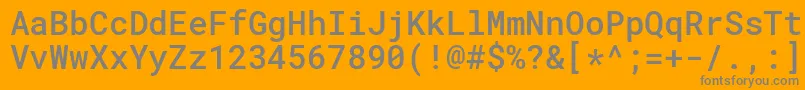 RobotomonoMedium Font – Gray Fonts on Orange Background