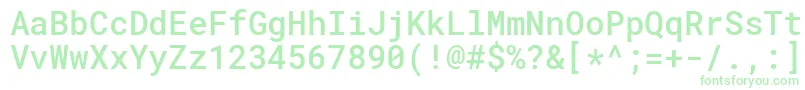RobotomonoMedium Font – Green Fonts on White Background