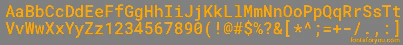 RobotomonoMedium Font – Orange Fonts on Gray Background