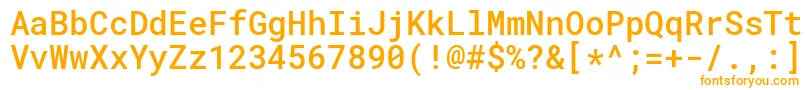 RobotomonoMedium Font – Orange Fonts on White Background