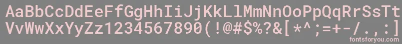 RobotomonoMedium Font – Pink Fonts on Gray Background