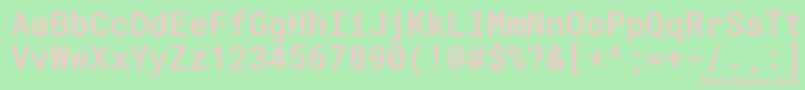 RobotomonoMedium Font – Pink Fonts on Green Background