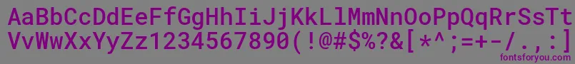 fuente RobotomonoMedium – Fuentes Moradas Sobre Fondo Gris