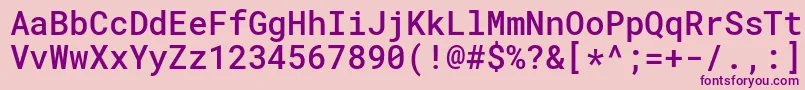RobotomonoMedium Font – Purple Fonts on Pink Background