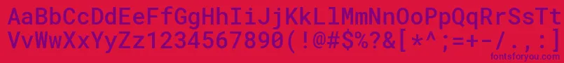 RobotomonoMedium Font – Purple Fonts on Red Background